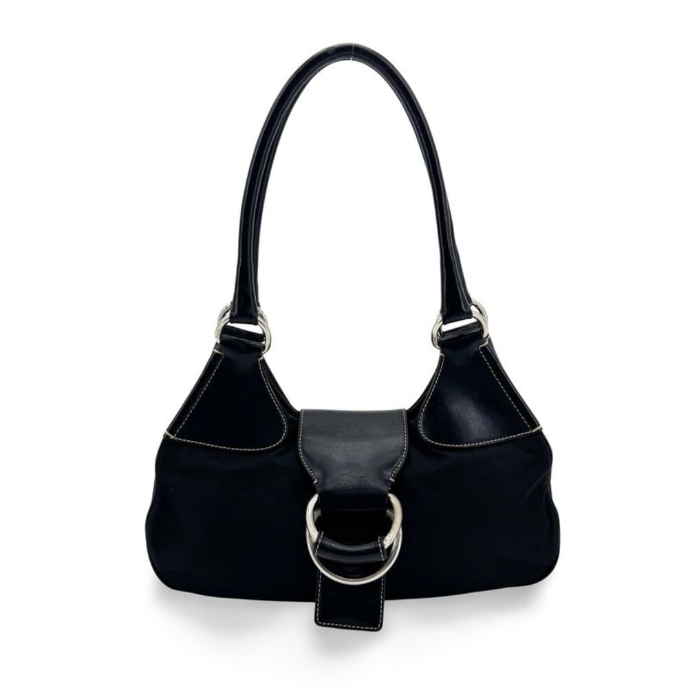 Prada Pocono Buckle Nylon Shoulder Bag